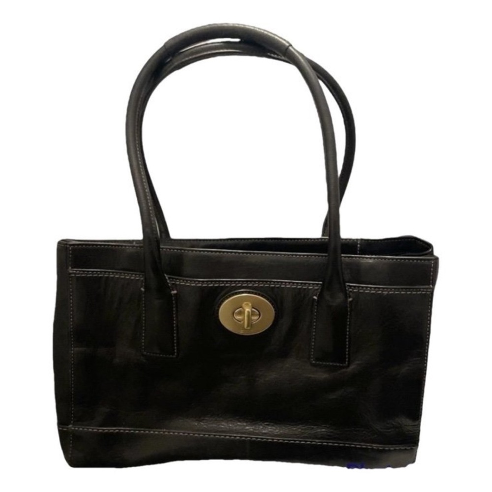 Coach Vintage Black Madeline Leather Satchel Shoulder Bag #11554